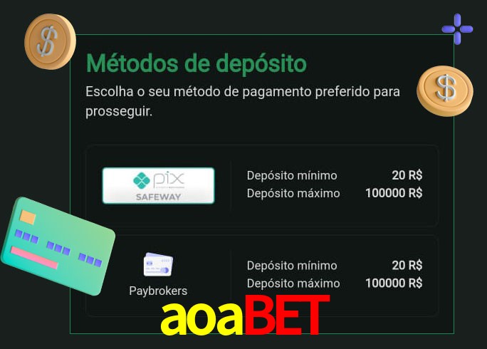 O cassino aoabet oferece uma grande variedade de métodos de pagamento